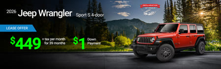 2026 Jeep Wrangler Sport 4-door Lease