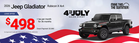 Lease 2026 Jeep Gladiator Rubicon X $498