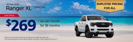 Lease 2026 Ford Ranger XL $269