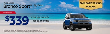Lease 2026 Ford Bronco Sport Big Bend $339
