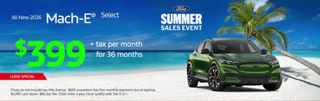Lease 2026 Ford Mustang Mach-E Select $399