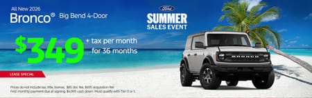 Lease 2026 Ford Bronco Big Bend $349