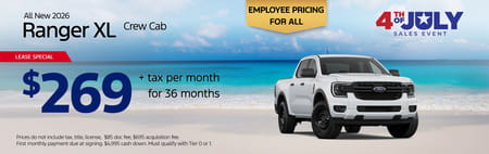 Lease 2026 Ford Ranger XL $269