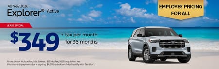 Lease 2026 Ford Explorer Active $349
