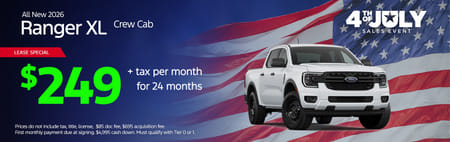 Lease 2026 Ford Ranger XL $249
