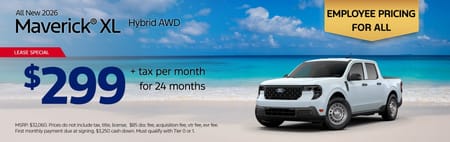 Lease 2026 Ford Maverick Hybrid XL $299