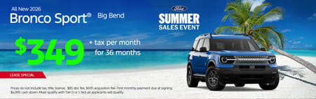 Lease 2026 Ford Bronco Sport Big Bend $349