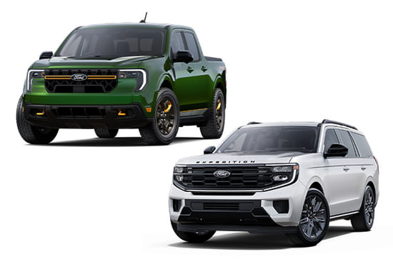 2025 Maverick and 2025 Expedition on a white background.