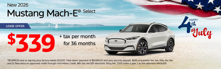 Lease 2026 Ford Mach-E Select $339