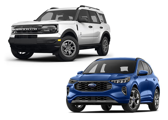 2025 Bronco Sport with 2025 Escape on a white background.