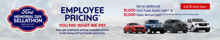 Employee Pricing Memorial Day