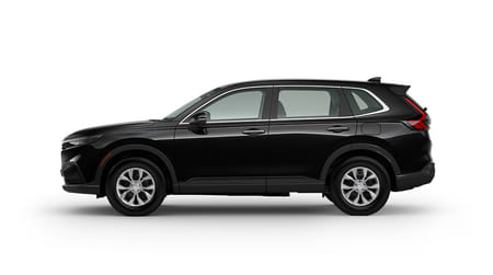 Driver side view of a black 2026 CR-V on a white background.