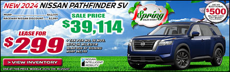 2024 Nissan Pathfinder SV $299