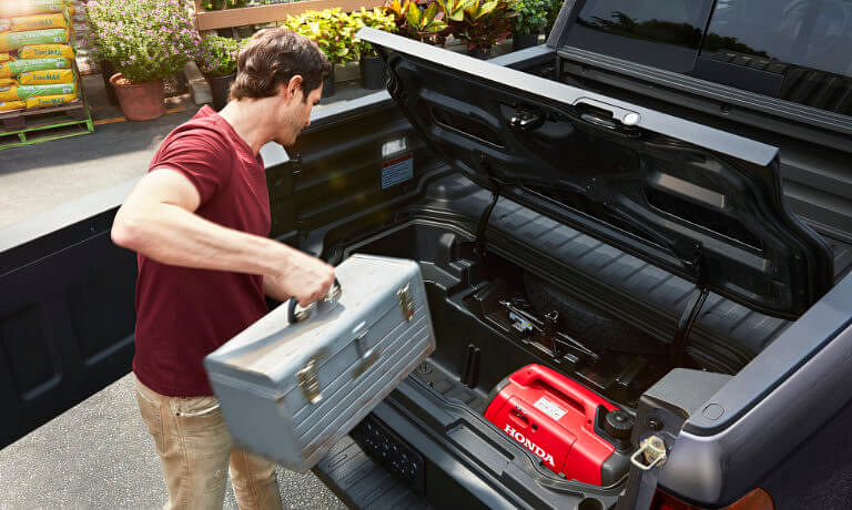 2025 Honda Ridgeline bed cargo space