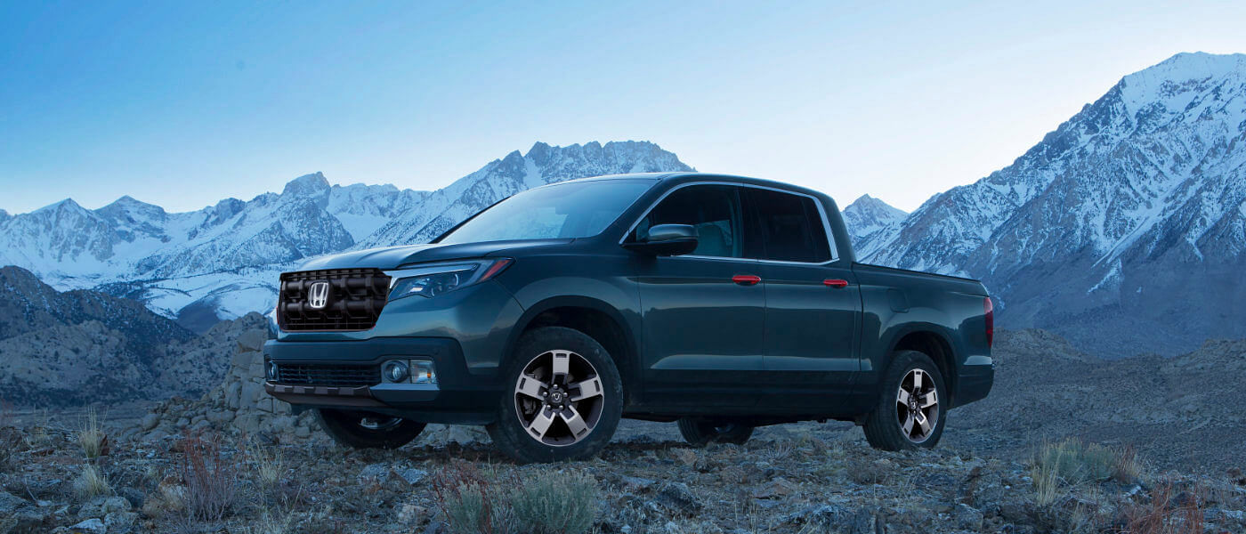 2025 Honda Ridgeline parked in the mountains