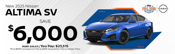 New 2026 Nissan Altima SV Purchase Offer $6,000 OFF MSRP
