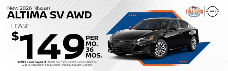 Lease 2026 Nissan Altima SV $149