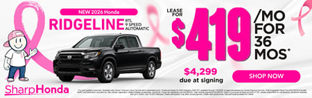 Lease 2026 Honda Ridgeline RTL $419