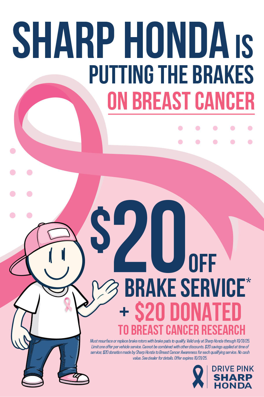 Brake Service — $20 Off for You, $20 for the Cause