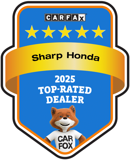 CARFAX - Sharp Honda 2025 Top rated Dealer badge
