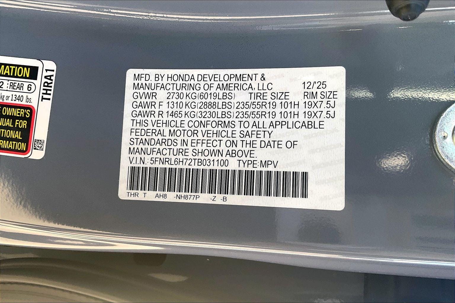 2026 Honda Odyssey Sport L - Photo 8