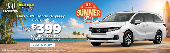 Lease 2026 Honda Odyssey EX-L $399