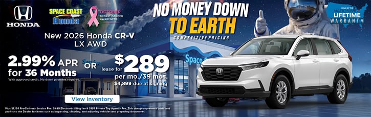Lease 2026 Honda CR-V LX $289