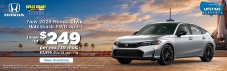 Lease 2026 Honda Civic Hatchback Sport $249