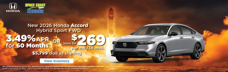 Lease 2026 Honda Acoord Hybrid Sport $269