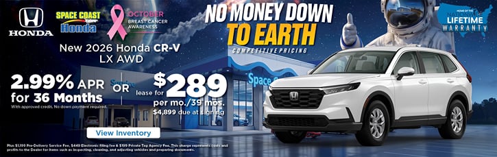 Lease 2026 Honda CR-V LX $289
