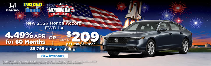 Lease 2026 Honda Accord LX $209