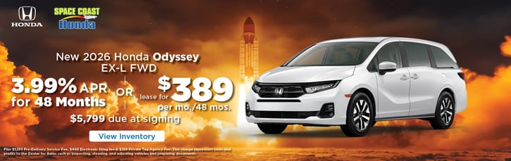Lease 2026 Honda Odyssey EX-L $389