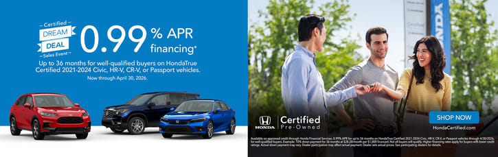 Honda Certified Dream Deal Event