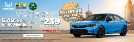New 2026 Honda Civic Hatchback Finance Special