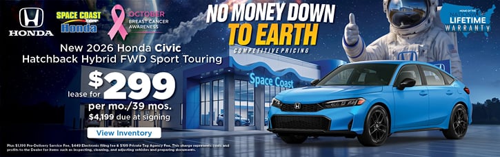 Lease 2026 Honda Civic Hatchback Hybrid Sport Touring $299
