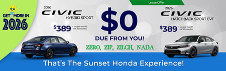 2026 Civic HB Lease Special