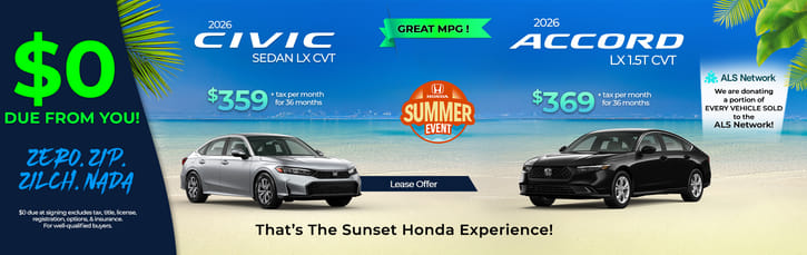 Lease 2026 Honda Civic Sedan LX $359