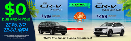 Lease 2026 Honda CR-V LX $419