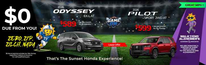 Lease 2026 Honda Odyssey EX-L $589
