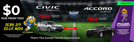 Lease 2026 Honda Civic Sedan LX $349