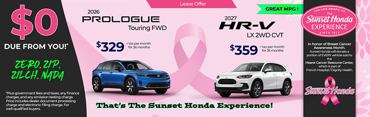 Lease 2026 Honda Prologue Touring $359