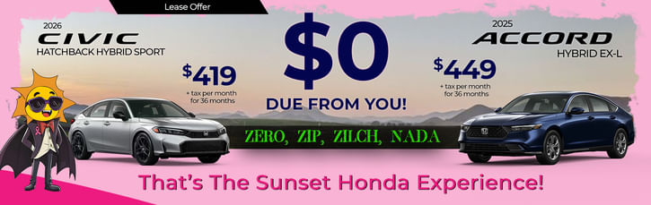 2026 Civic HB Lease Special