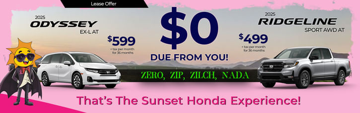 Ridgeline Sport Lease Special