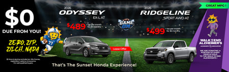 Lease 2026 Honda Odyssey EX-L $489