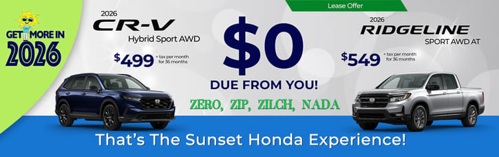 Ridgeline Sport Lease Special