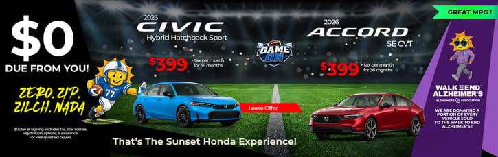 Lease 2026 Honda Civic Hatchback Hybrid Sport $399