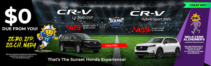Lease 2026 Honda CR-V LX $419