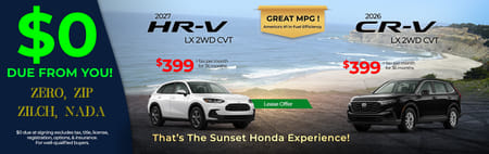 Lease Loyalty/Conquest 2027 Honda HR-V LX $399