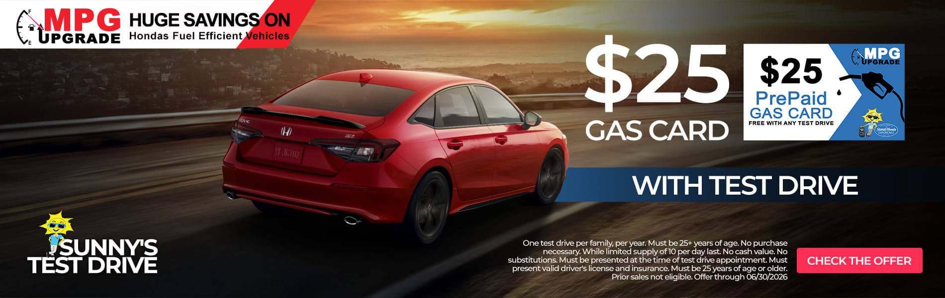 Test Drive and Get $25 Gas Card*