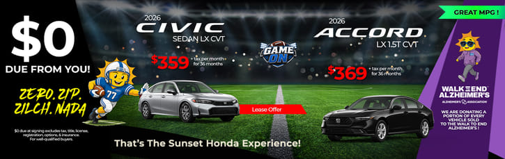 Lease 2026 Honda Civic Sedan LX $359
